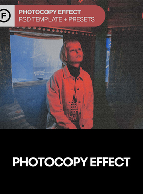 17款潮流复古做旧颗粒噪点图片胶片影印效果ps预设分层模板素材