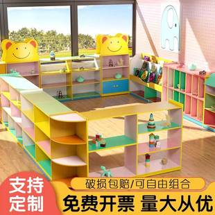 幼儿园教室书包柜子儿童储物柜玩具鞋 柜组合培训收纳柜区角柜定制