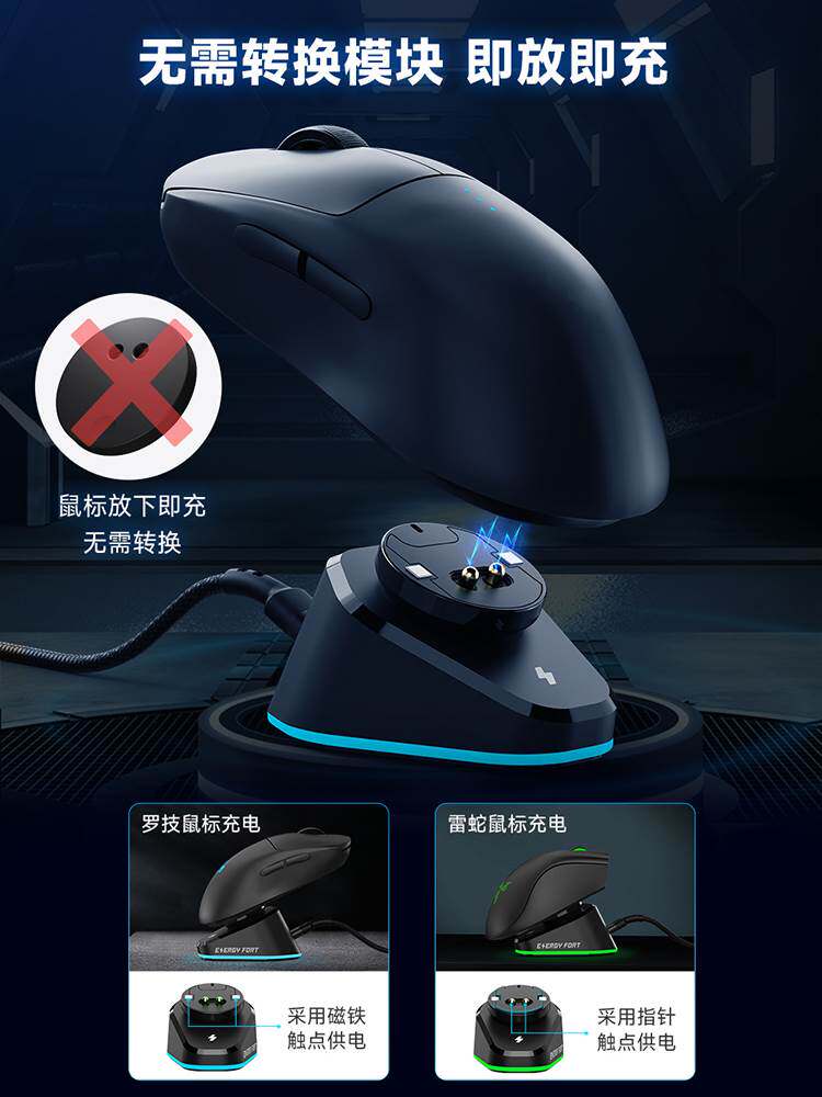 LOGITECH GPW|GPROX|G502|X|G903 무선 마우스 SHIT KING 자기 충전 베이스 모듈에 적합