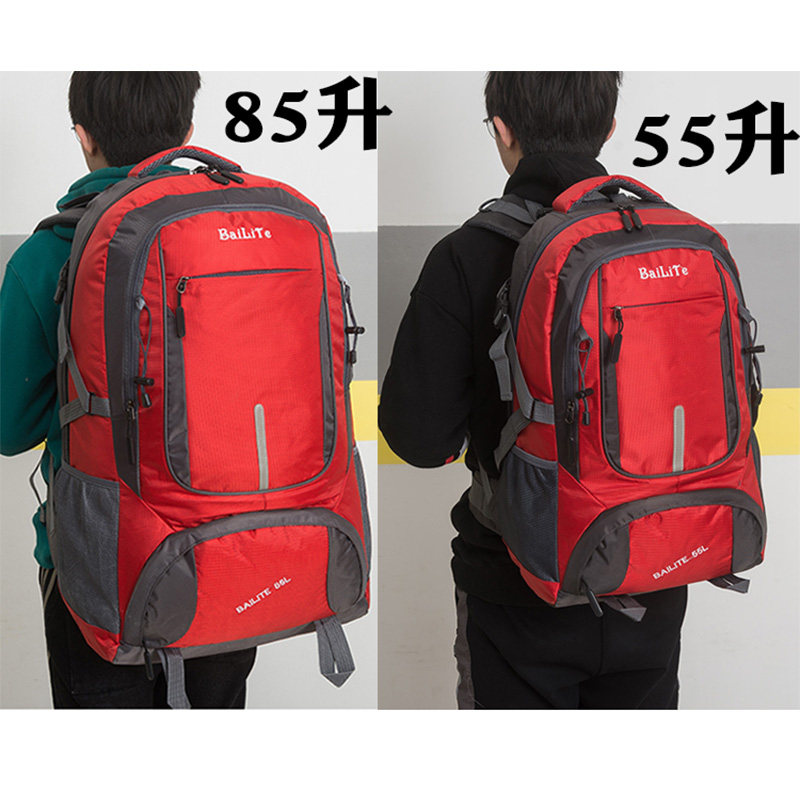 OUTDOOR MOUNTAINEERING BAG SUPER LARGE CAPACITY 85 LITERS 55 LITERS BACKPACK MEN AND WOMEN BACKPACK STUDENT SCHOOL BAG SPORTS TRAVEL BAG