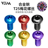 VXM山地碟刹片T25碟片螺丝自行车碟刹盘片6钉螺丝单车配件M5