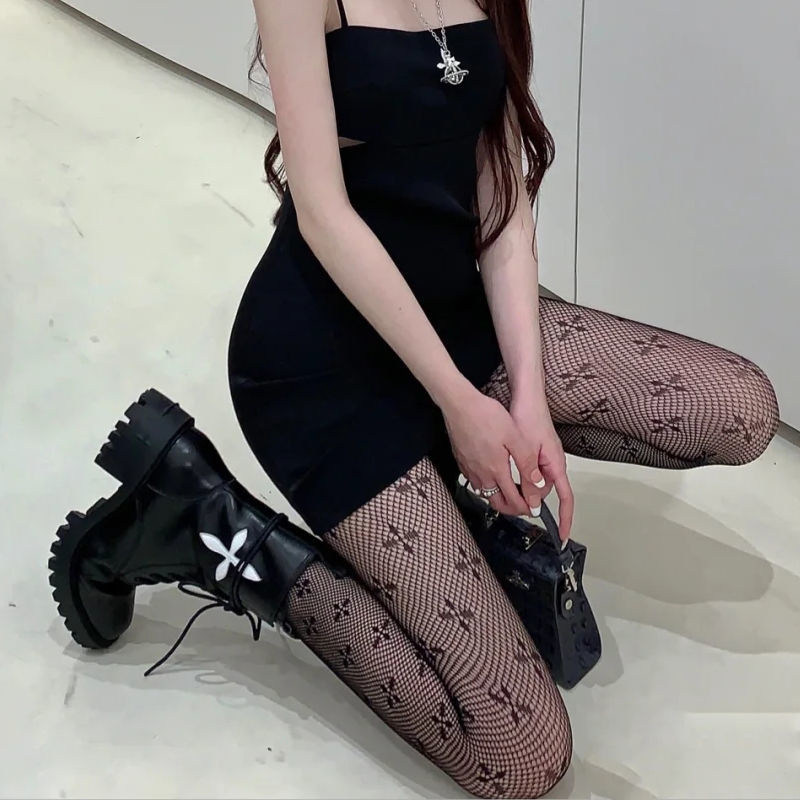 四叶草黑色丝袜女春秋性感打底袜