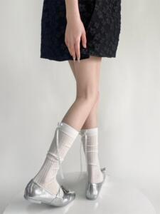 日系甜美绑带夏季jk风百搭长筒袜