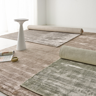 Luxury环保纤维奢华地毯客厅深色系房间 Wu印度进口Simple and