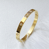 手镯轻奢高级感钛钢镀18K金小众不掉色精致ins时尚 设计送情人礼物