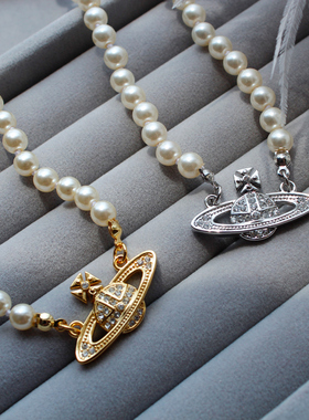 合金施家珍珠女不掉色项链