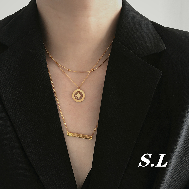 原创设计包金锁骨链女项圈颈链