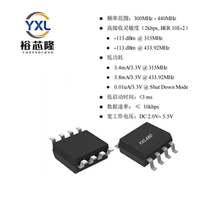 SYN480R无线接收芯片 YXL480 PIN对PIN兼容SYN480 WL700 WF480
