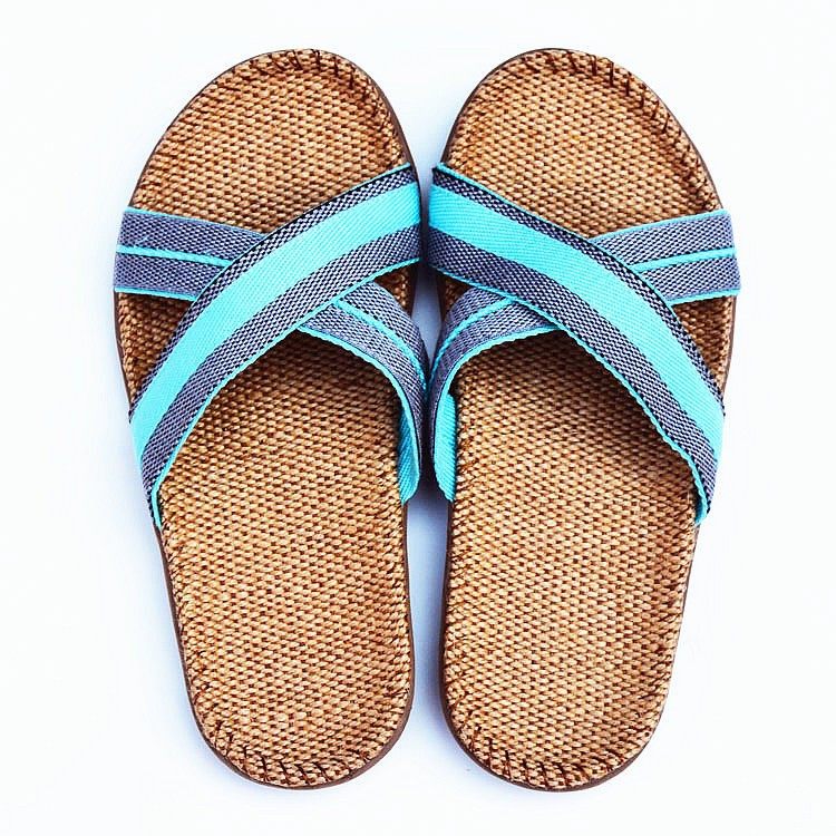 硕牌儿童学生拖鞋亲子拖鞋防滑防臭脚休闲暖气房居家足弓亚麻拖鞋