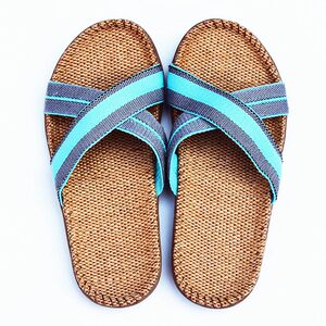 硕牌儿童学生拖鞋亲子拖鞋防滑防臭脚休闲暖气房居家足弓亚麻拖鞋