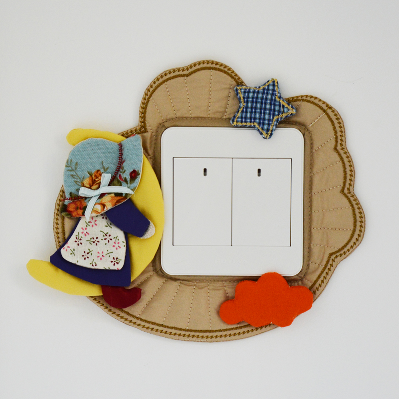 精品手工女孩房布艺保护套月亮