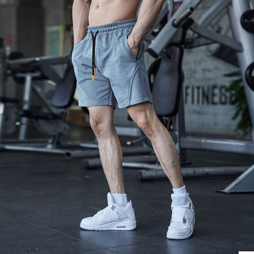 夏季健身运动短裤男士潮牌拼接款
