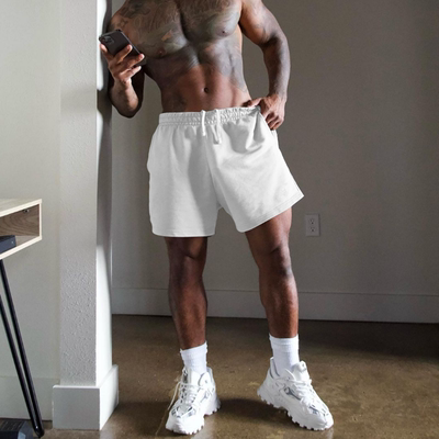 美式运动短裤男重磅棉休闲四分裤百搭潮流宽松透气裤子外穿不过膝