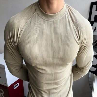 肌肉型男运动长袖健身衣