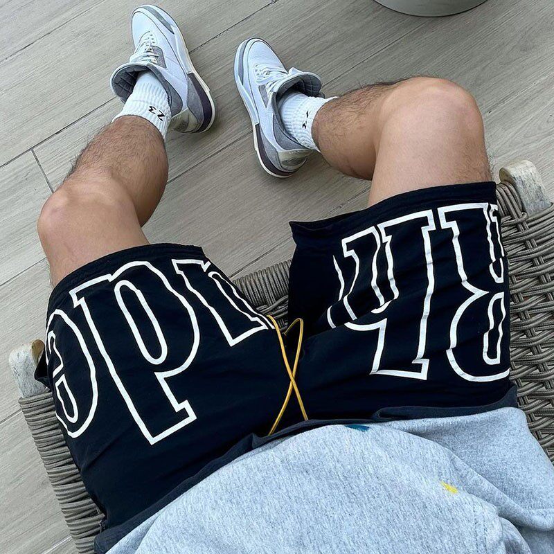 RHUDE男运动休闲五分裤透气