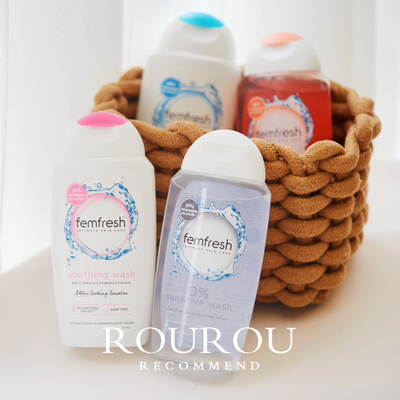新版！英国Femfresh芳芯女性私处护理液洗液250ml洗护清洁澳版