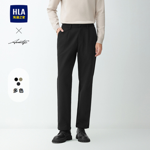秋冬微弹稍厚绣花裤 系列休闲裤 子男 海澜之家轻商务时尚 HLA