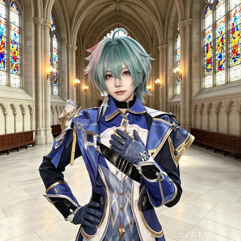 现货洛恩cos服原神cosplay服装洛恩cos服洛恩cos洛恩假发洛恩鞋子图片