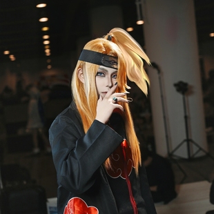 火影忍者迪达拉红云披风晓组织迪达拉cos服迪达拉cos迪达拉假发