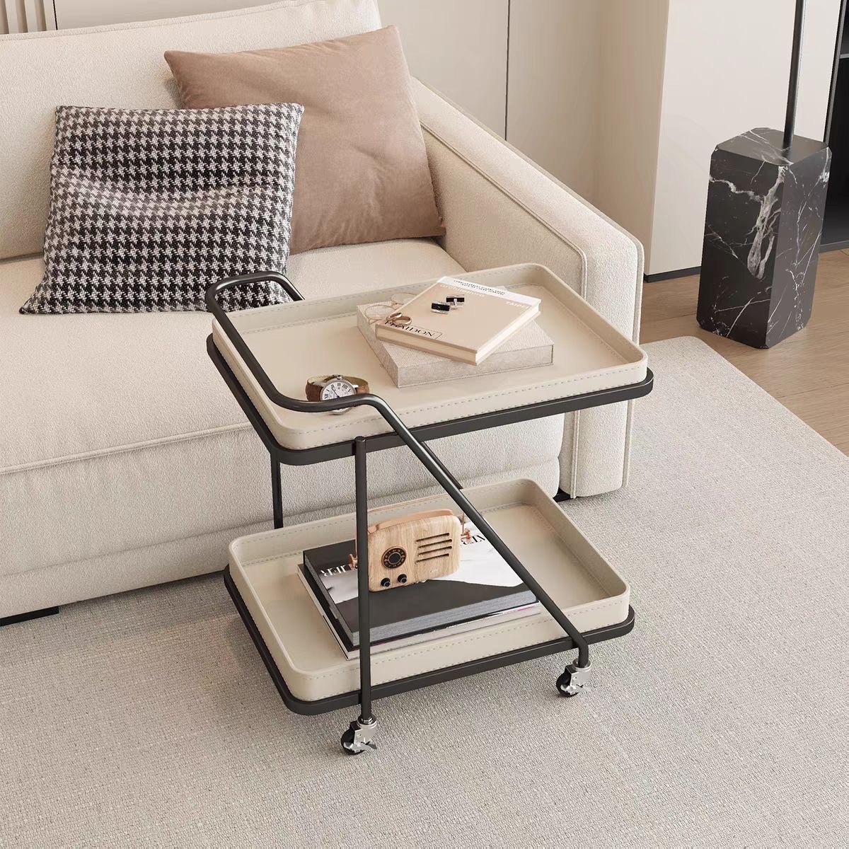 可移动边几小推车客厅沙发边柜置物架茶几小户型家用小推车