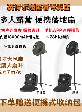 英得尔ICECO户外风扇露营自驾大风量长续航便携式落地电风扇
