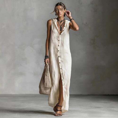 Women hooded shirt dress grace maxi skirt连衣裙 Платье