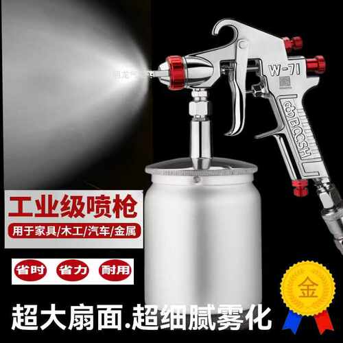 正品漆博士W-71/W77上下壶油漆喷枪高雾化家具木器汽车油漆喷漆枪