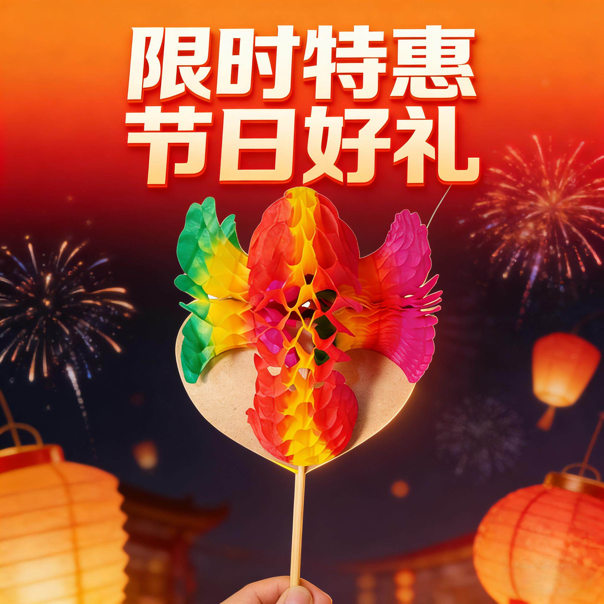 刘氏纸翻花国潮春节百变翻花纸魔术纸翻花十八变变花翻里花玩具