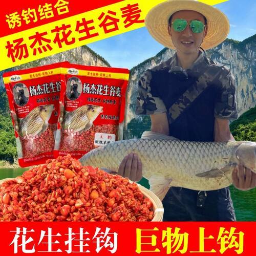 杨杰花生谷麦合川谷麦野战天下窝料江河野鱼草鱼鲫鱼青鱼饵挂钩饵