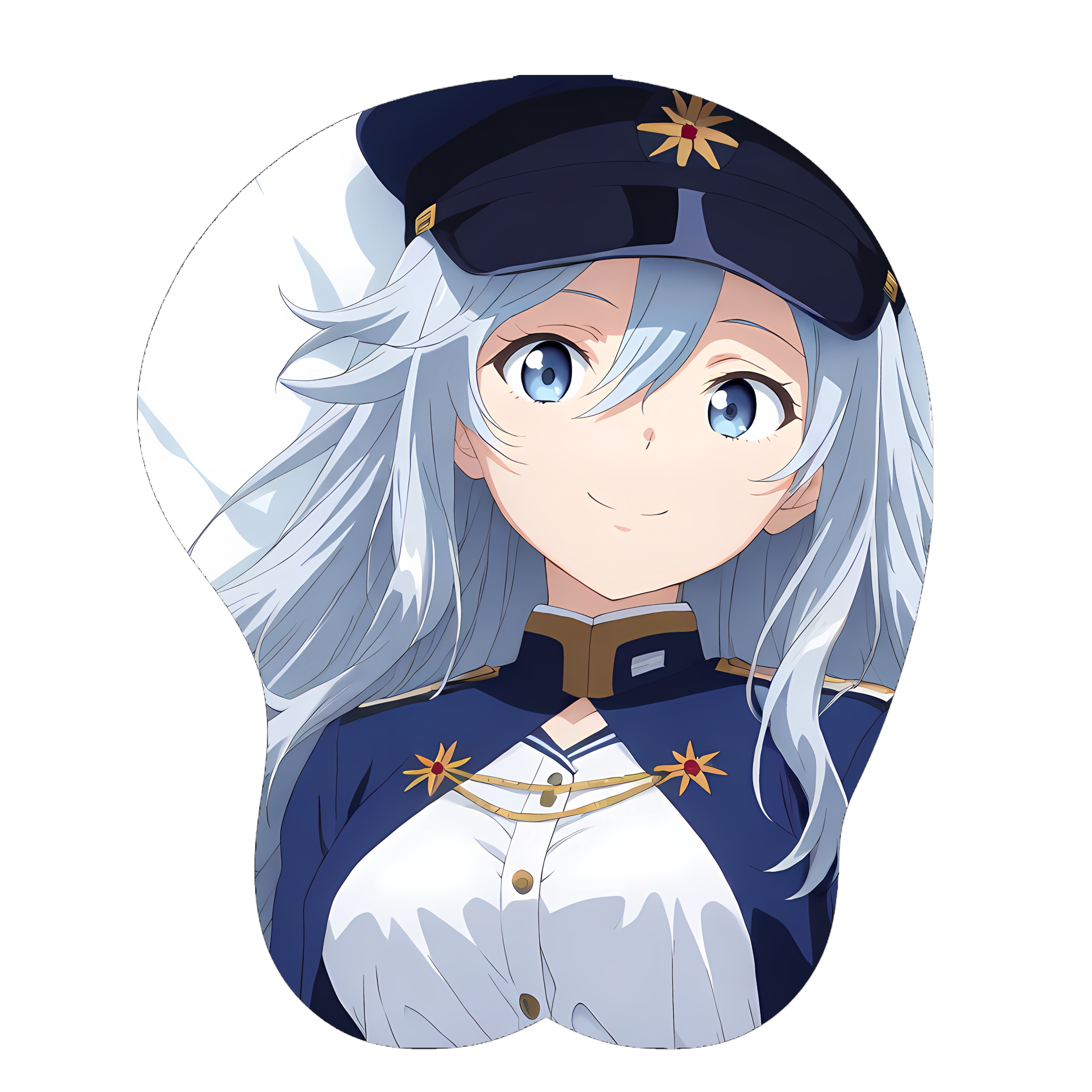 原创-3d胸部立体硅胶鼠标垫定制不存在的战区 芙拉蒂蕾娜 二次元