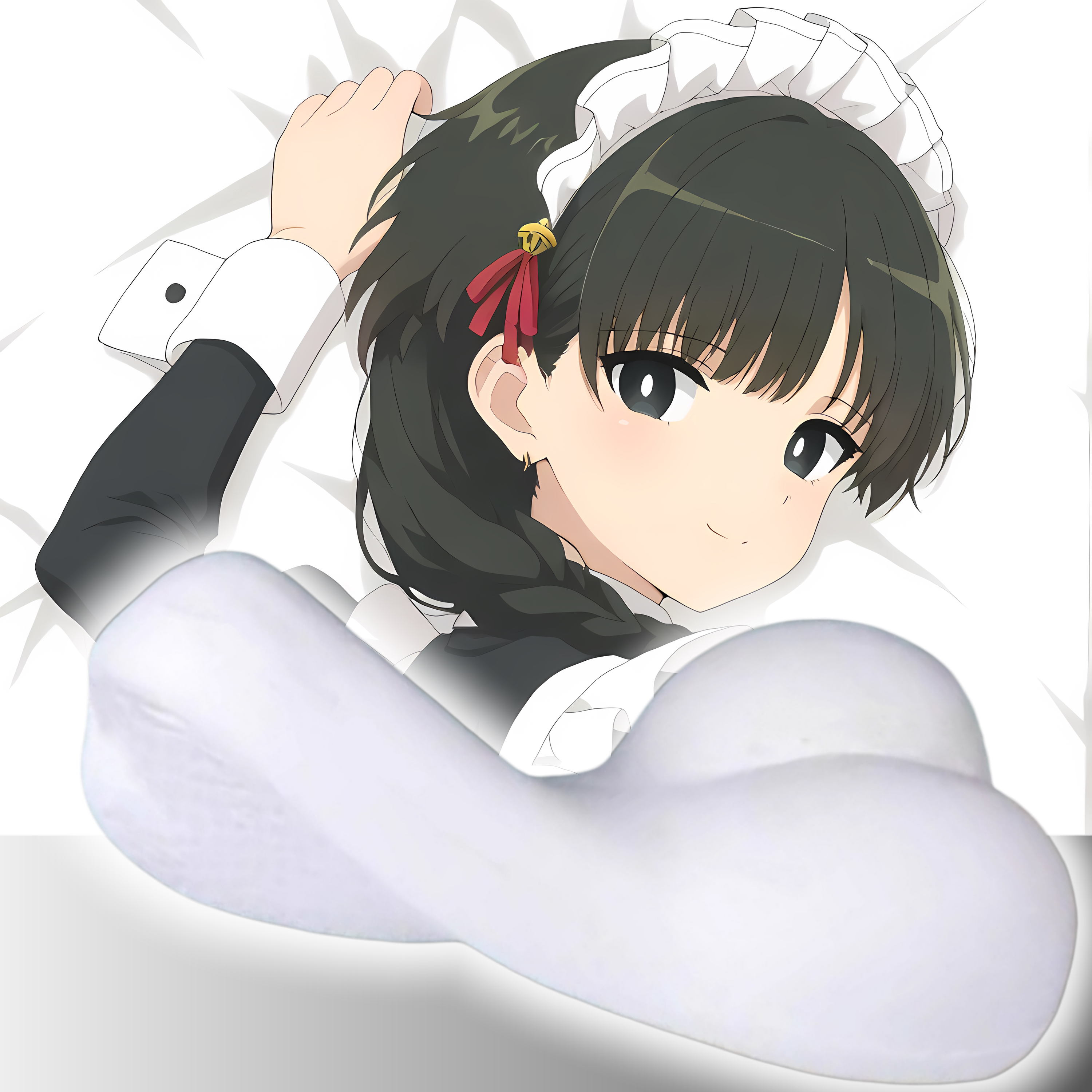 原创-半身异形抱枕头人形靠枕头f暗杀女仆冥土小姐 雪二次元