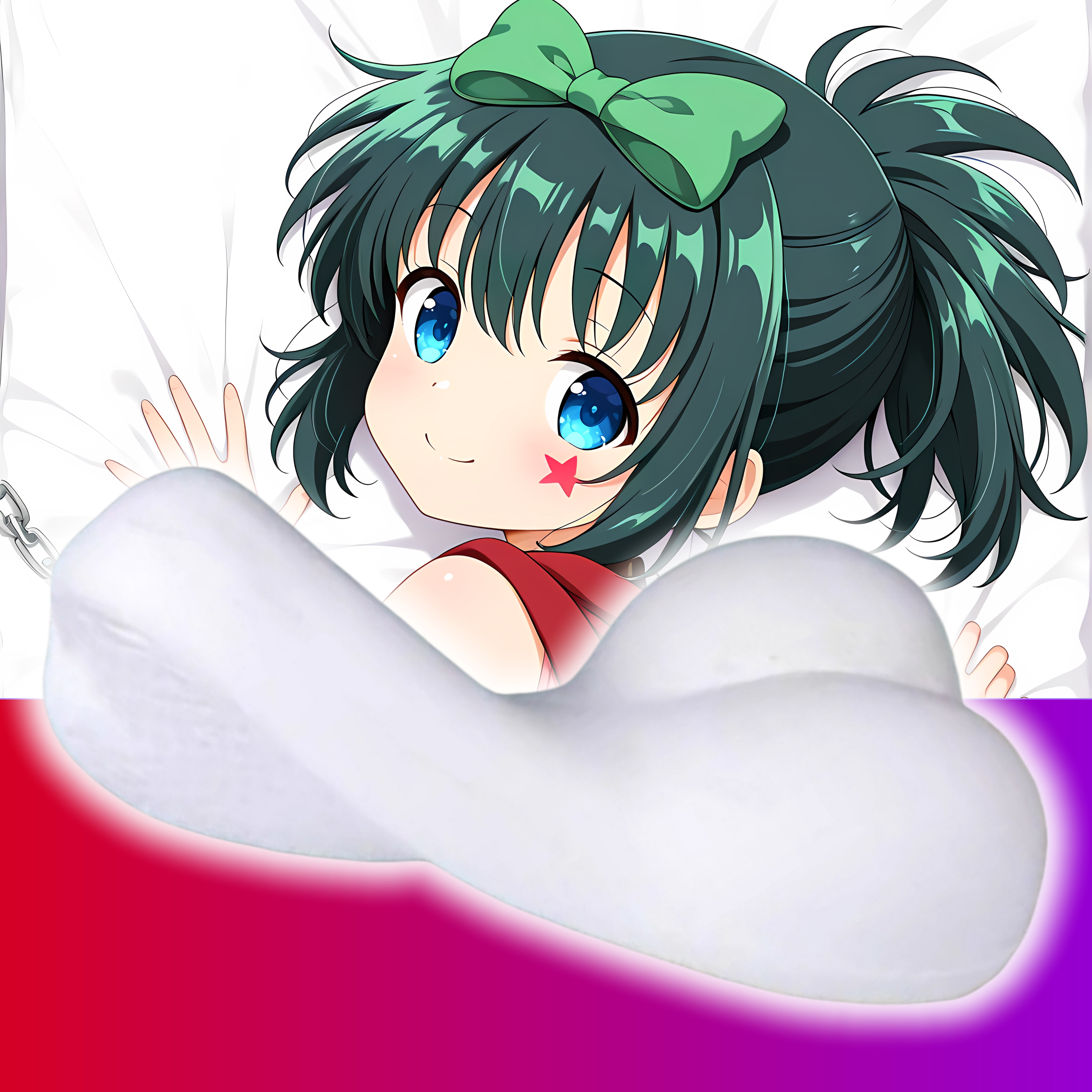原创-半身异形抱枕头定制人形小靠枕头定制天才麻将少女 国广一