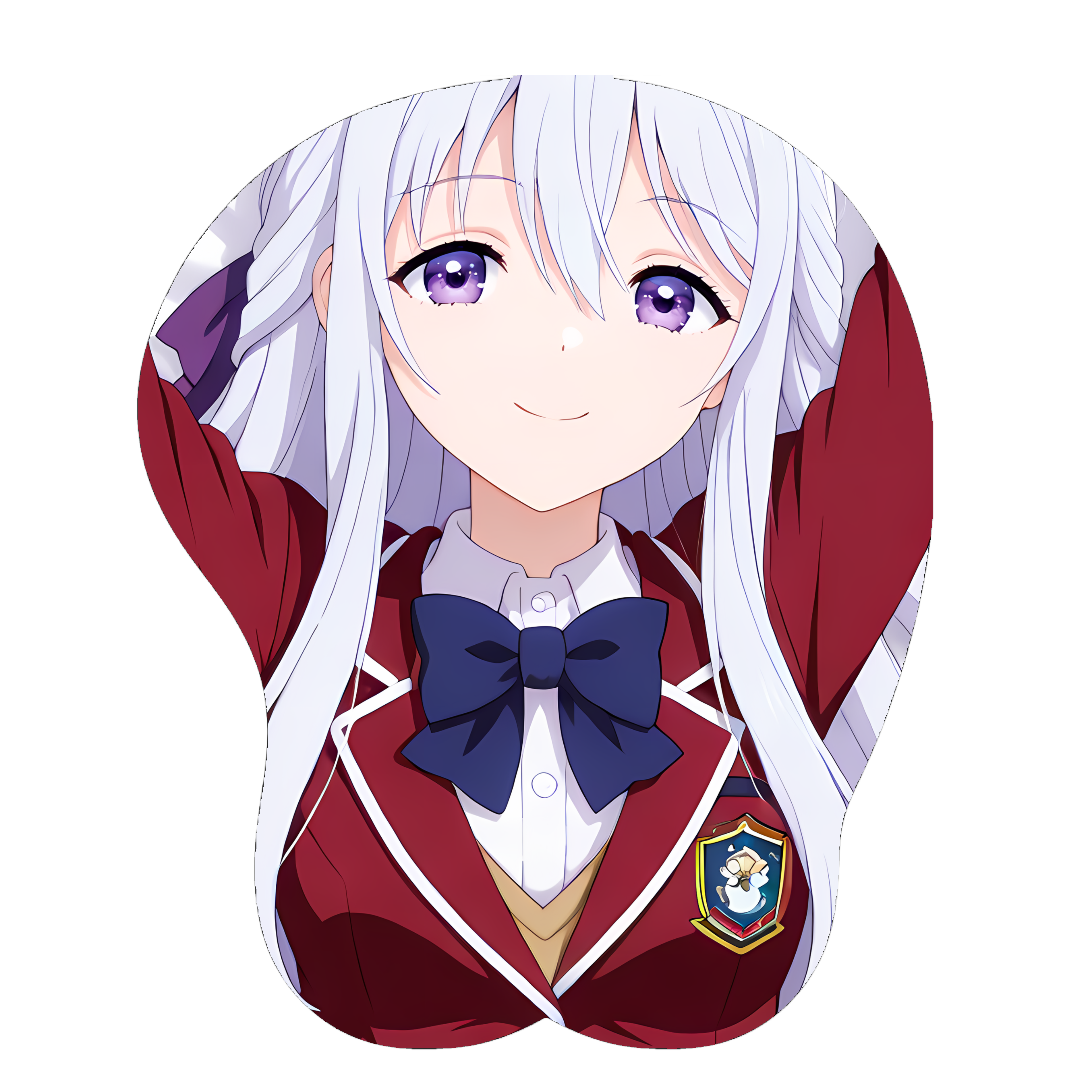 原创-3d胸部立体硅胶鼠标垫定制实力至上主义的教室 椎名日和游戏