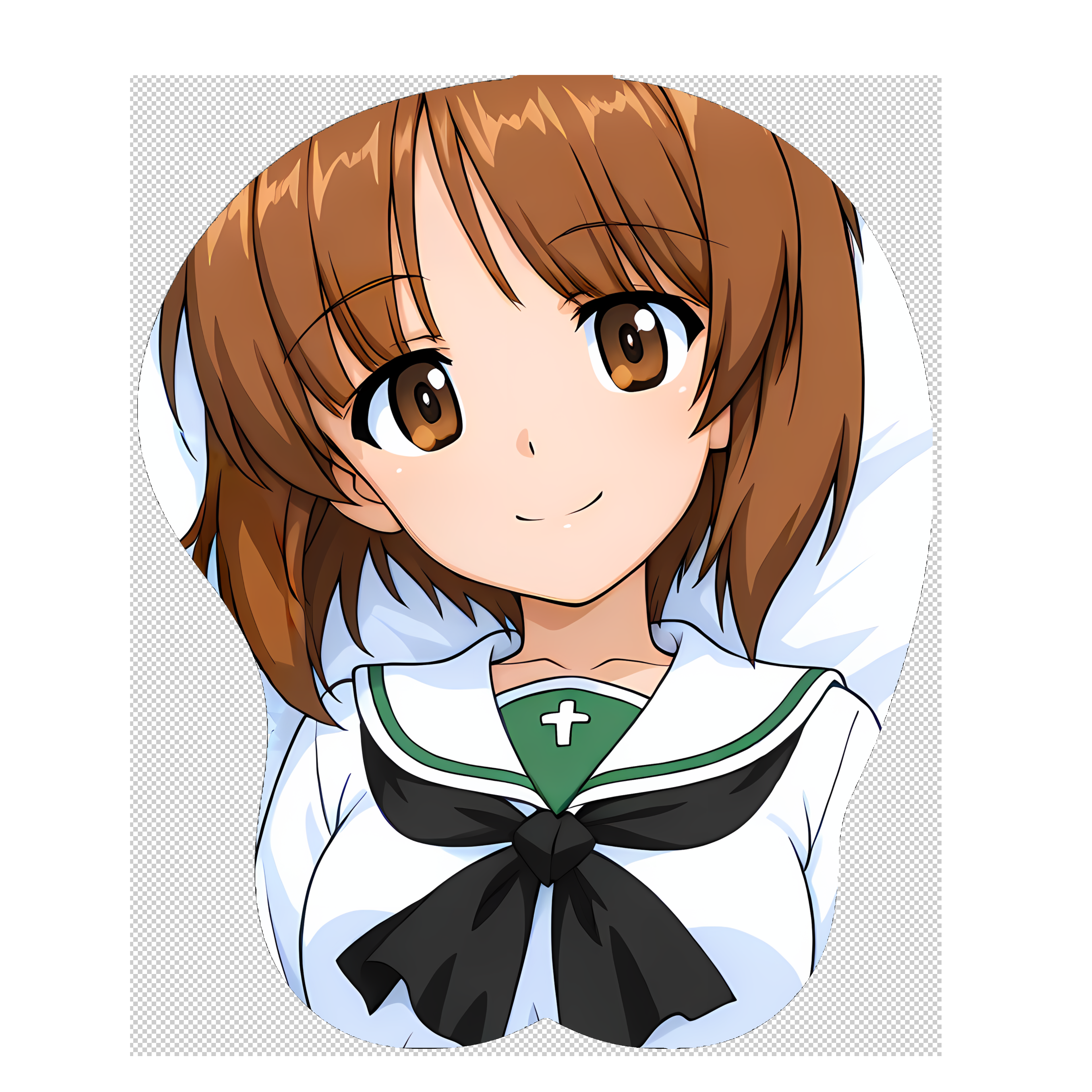 原创-3d胸部立体硅胶鼠标垫定制战车与少女 西住美穗二次元游戏