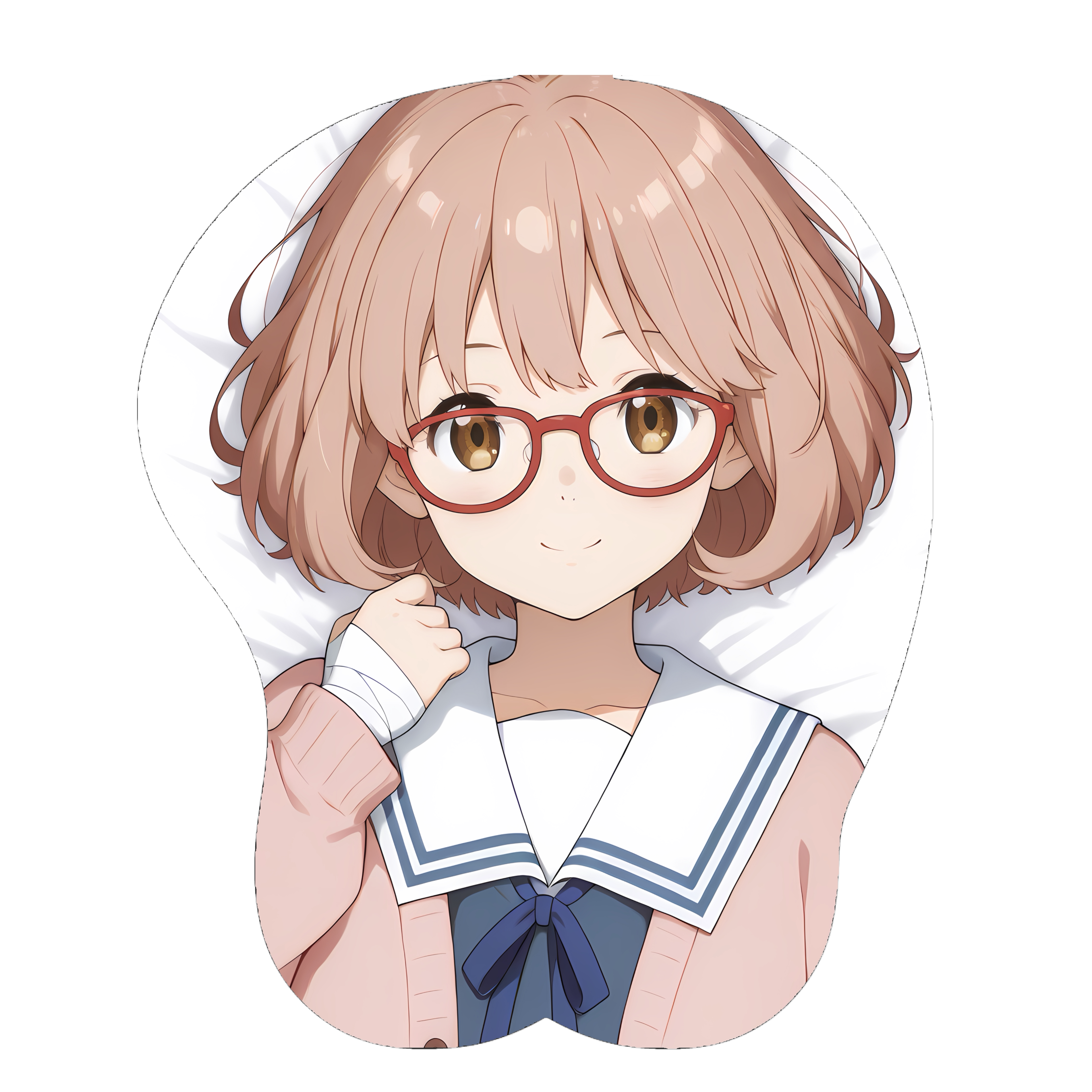 原创-3d胸部立体硅胶鼠标垫定制境界的彼方 栗山未来 二次元动漫