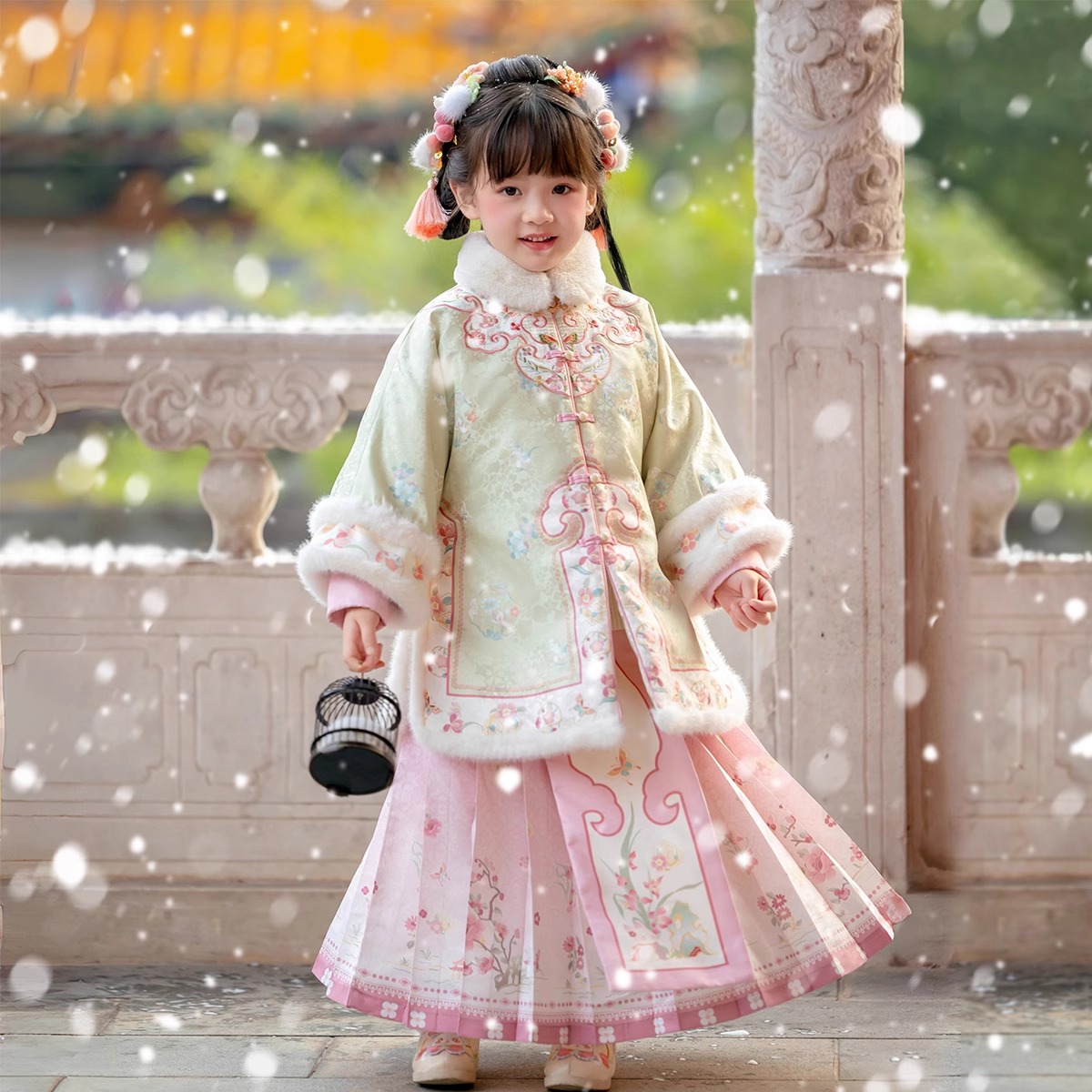 汉服女童2026新款秋冬款儿童国风新中式古风套装唐装过年装拜年服