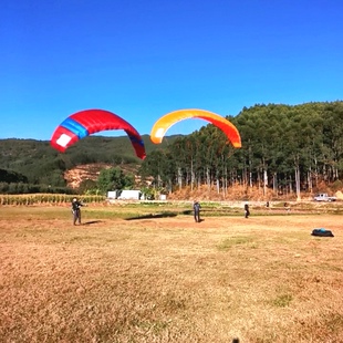 滑翔伞单片训练伞 买伞备送训练坐袋 地面训练斗伞溜坡滑翔伞神器
