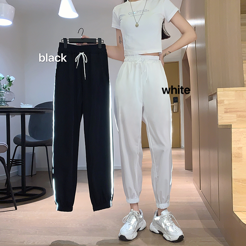 Real shot and real price Korean version thin legged sportswear Capri casual pants