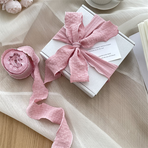 ins风泡泡褶皱丝带礼物包装