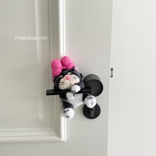 搞怪斜眼猫咪门把手挂件可爱儿童房门把手装饰防撞把手套新家礼物