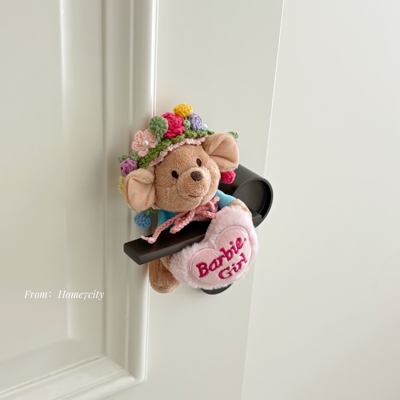 簪花小豆门把手装饰挂件重工