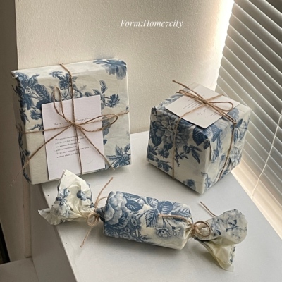 复古牡丹花雪梨纸中国风