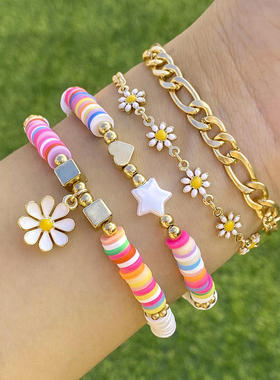 波西米亚软陶手镯5164