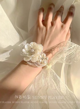 伴娘手腕花结婚新娘胸花饰品