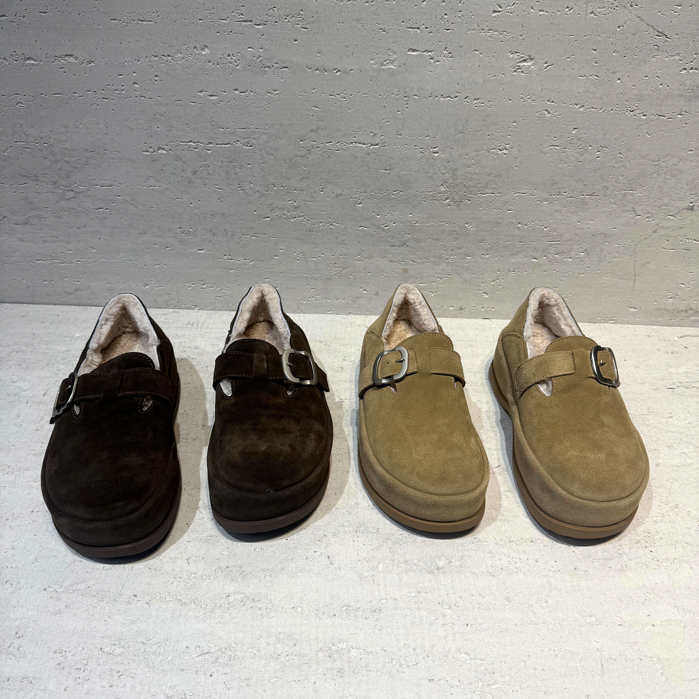 欧货真皮加绒保暖厚底软木鞋