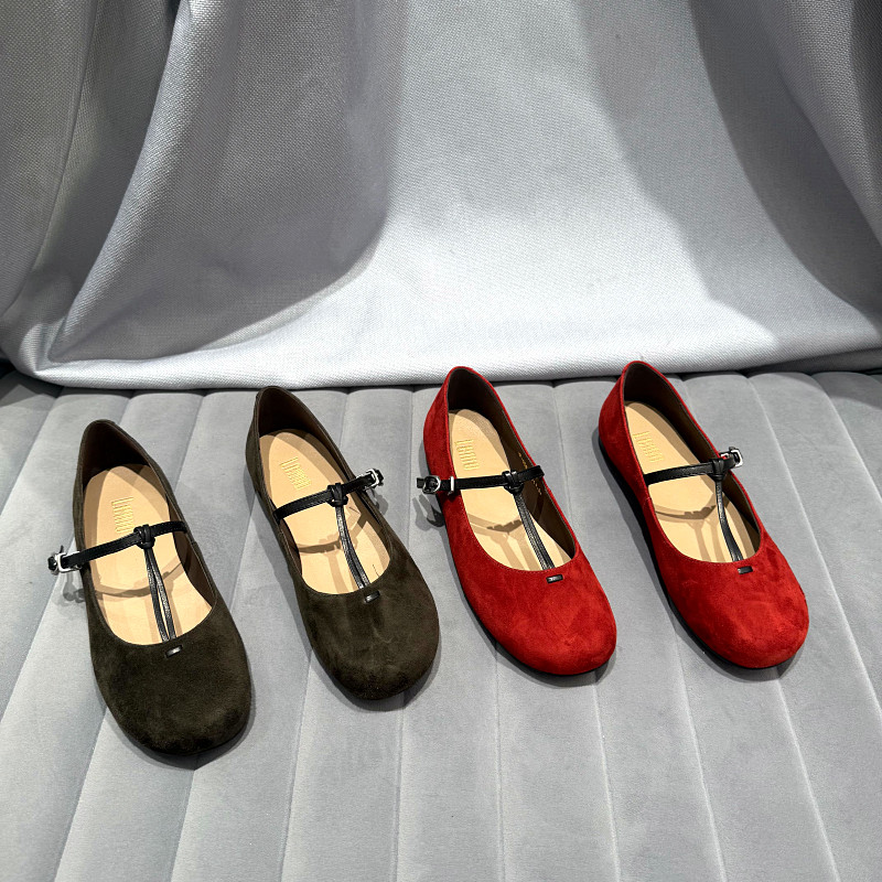 欧洲站女鞋2026年春季新款芭蕾鞋欧货磨砂皮圆头浅口低跟平底单鞋,女鞋,时尚芭蕾鞋,淘宝优惠券,粉丝福利购,淘宝优惠卷