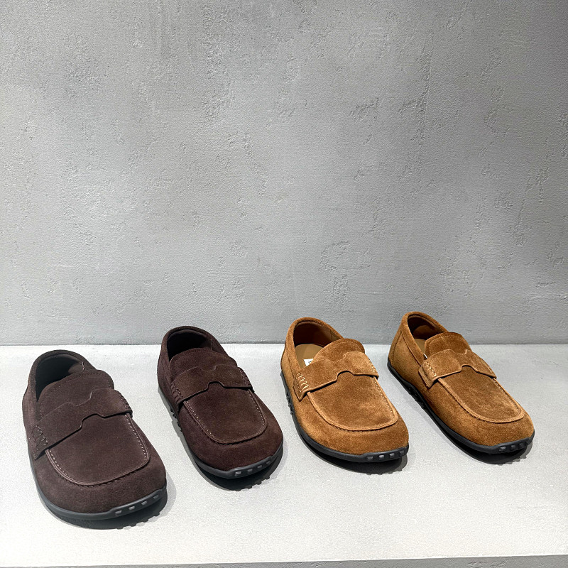 欧洲站真皮女鞋2026早春新款欧货磨砂皮低跟平底单鞋一脚蹬乐福鞋,女鞋,乐福鞋（豆豆鞋）,淘宝优惠券,粉丝福利购,淘宝优惠卷