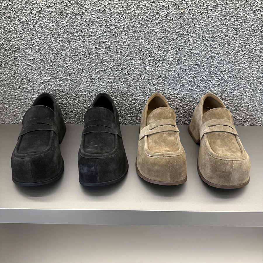 海利何厚底乐福鞋女一脚蹬单鞋