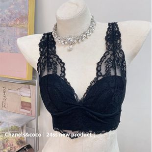 美背龙心同款日系独特别致蕾丝无钢圈万能吊带内搭神器文胸内衣女