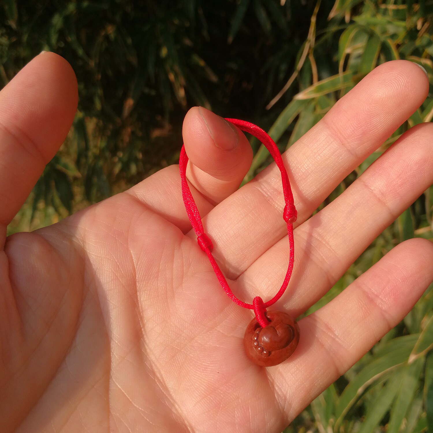 桃核脚丫桃胡桃筐红绳手串宝宝精品手链儿童精品桃胡节日桃篮桃木